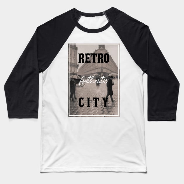 Authentic retro city Baseball T-Shirt by PallKris